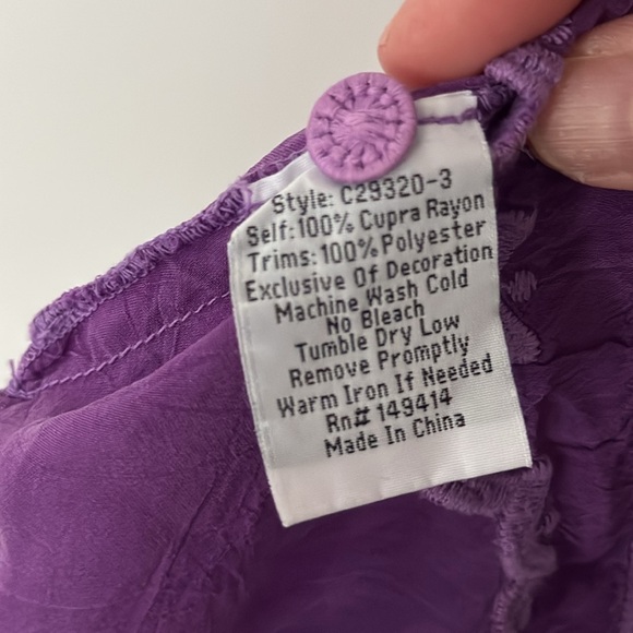 Johnny Was - Purple Embroidered Women's Top Large - Picture 11 of 11